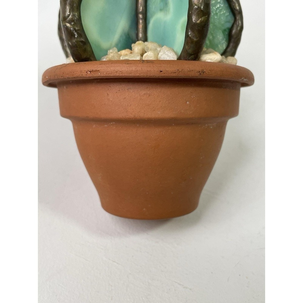 Stained Glass Cactus With Pink Flower Terracotta Pot 5"x3" Handmade Gift Décor - Picture 11 of 14